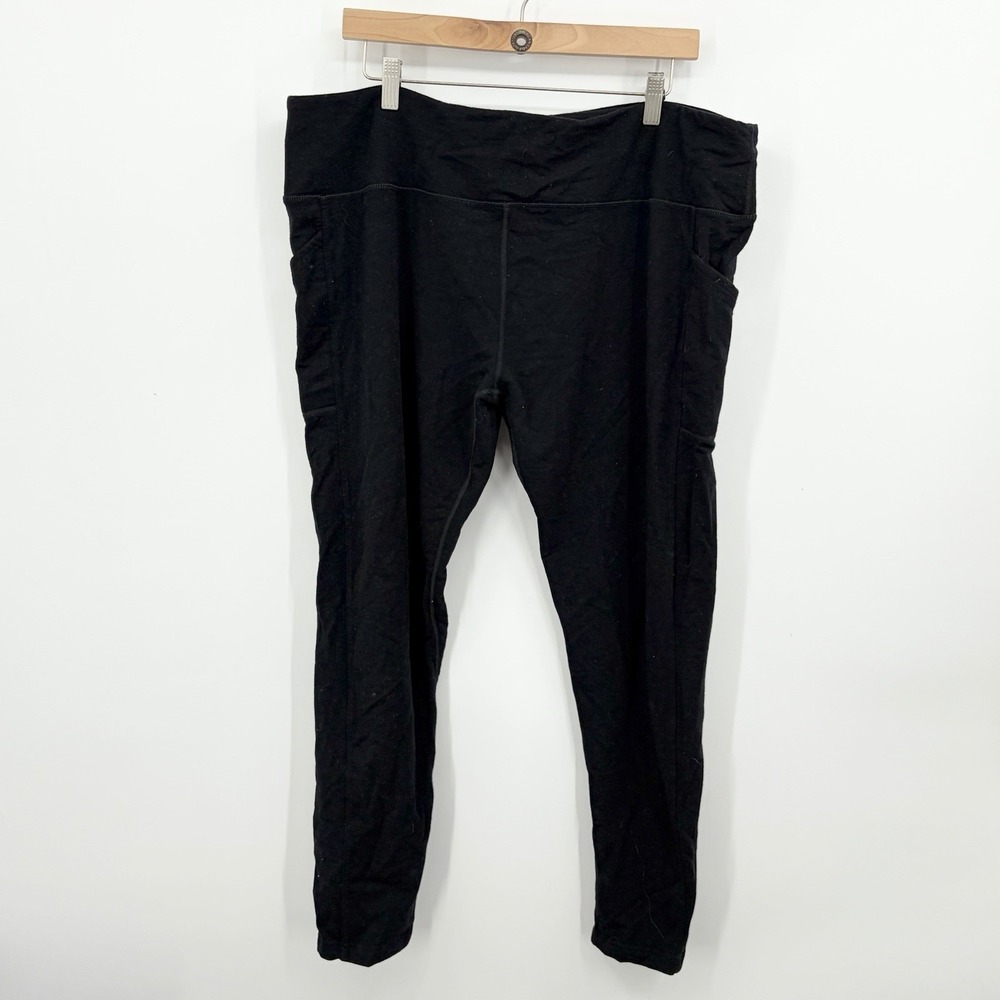 WOOLX Piper Leggings Womens 2X Plus Pockets Merino Wool Stretch Base Later Warm